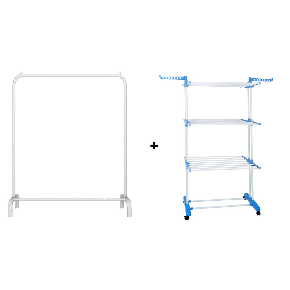 Pachet Promoțional Uscător Vertical pentru Rufe AT PERFORMANCE® + Suport Mobil Haine CADOU